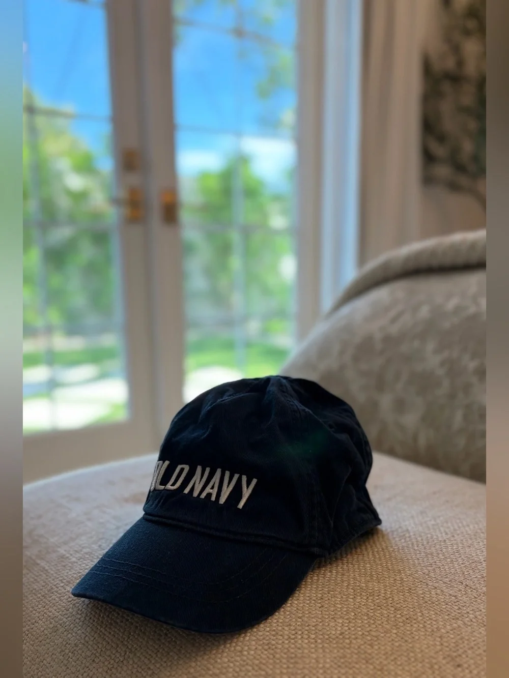 Toddler/Little Boy Old Navy Dark Blue Embroidered Logo Cap